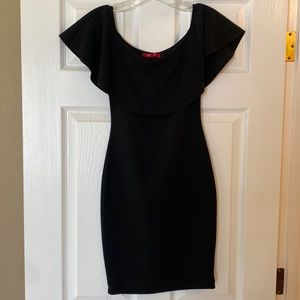 Guess off the shoulder or on shoulder dress